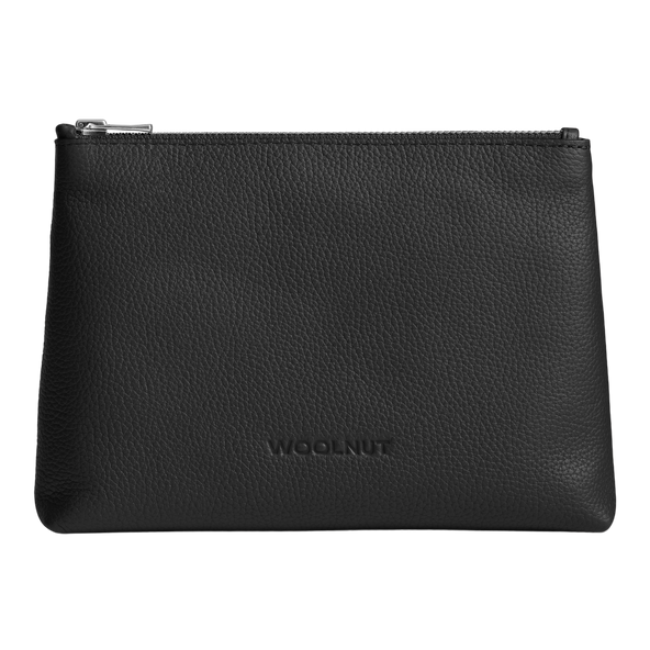 WOOLNUT Leather Pouch - Black