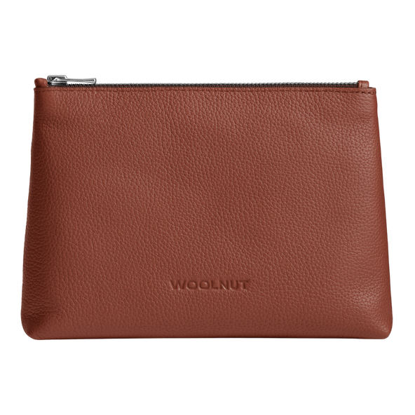 WOOLNUT Leather Pouch - Cognac