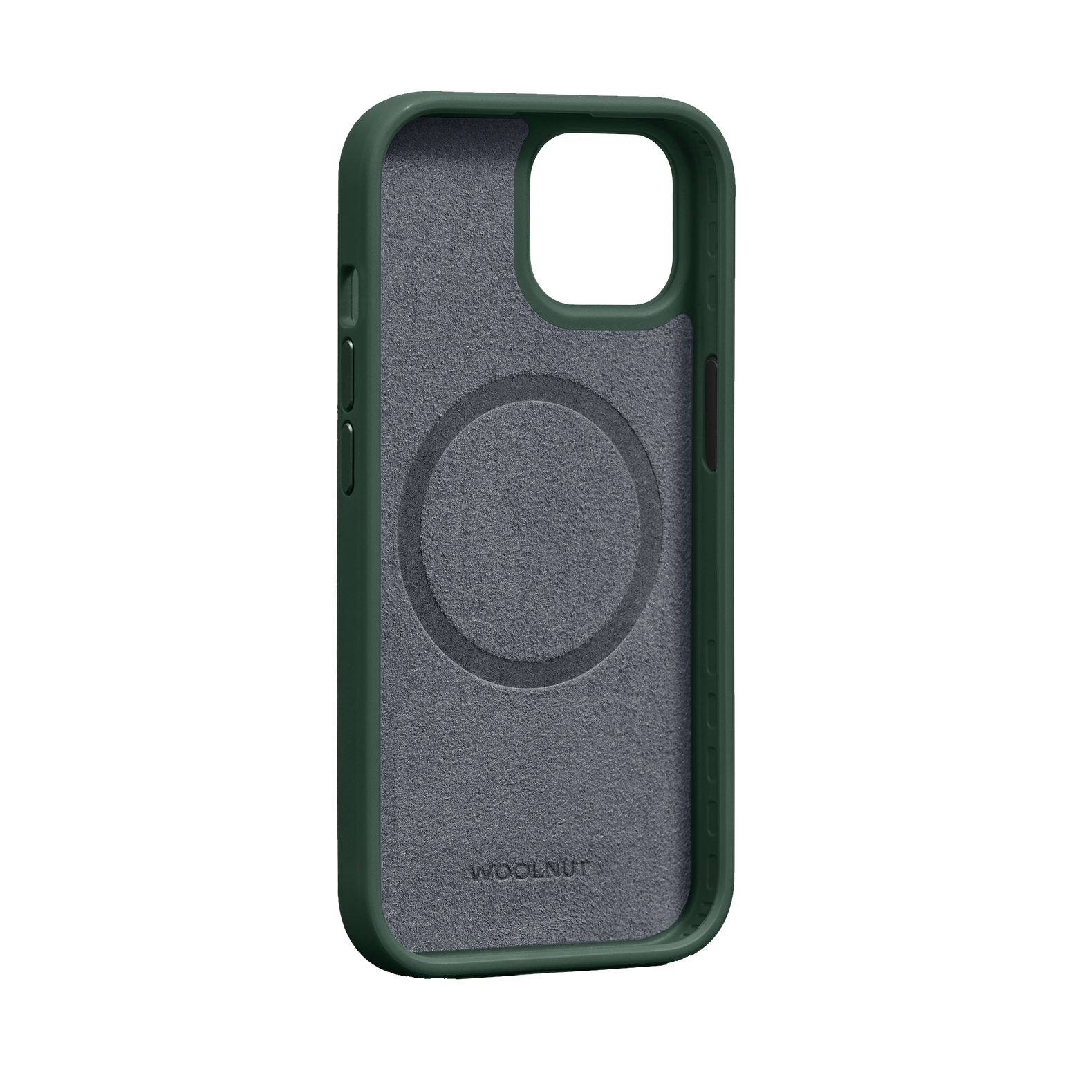 WOOLNUT Leather Case for iPhone 15 - Green