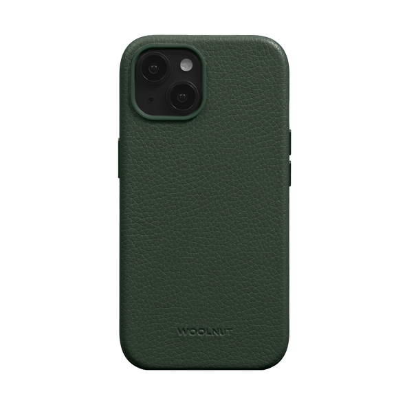 WOOLNUT Leather Case for iPhone 15 - Green