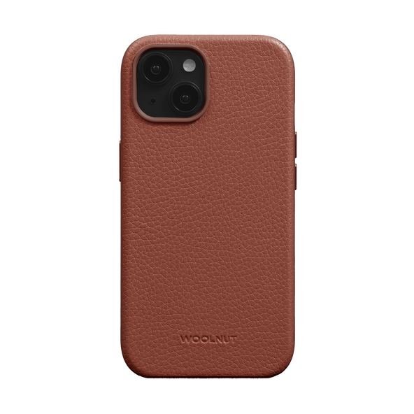 WOOLNUT Leather Case for iPhone 15 - Cognac