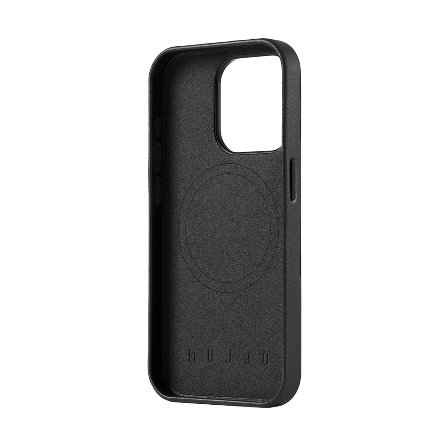 Mujjo Full Leather Wallet Case for iPhone 15 Pro - Black