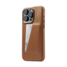 Mujjo Full Leather Wallet Case for iPhone 15 Pro Max - Tan