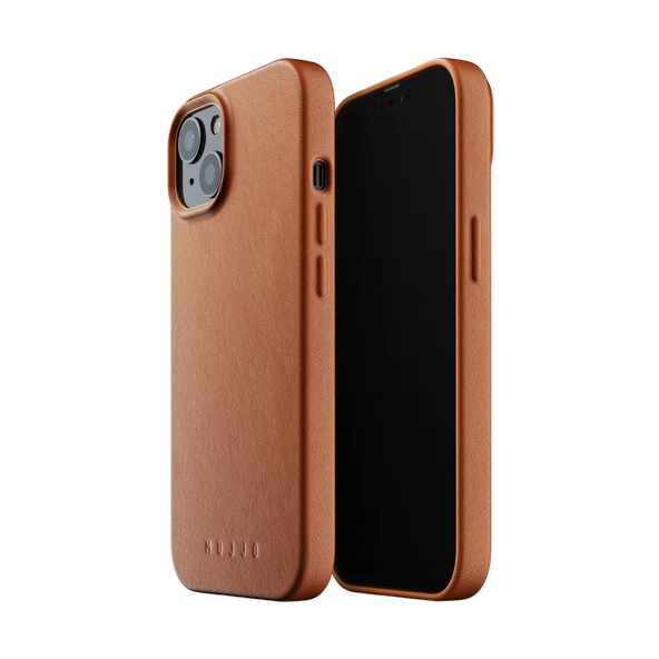 Mujjo Full Leather Case for iPhone 13 - Tan