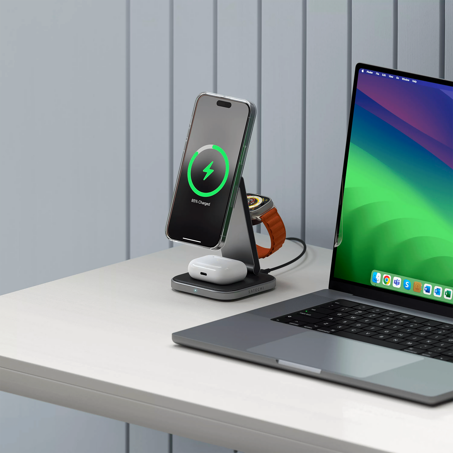 Satechi 3-in-1 Foldable Qi2 Wireless Charging Stand