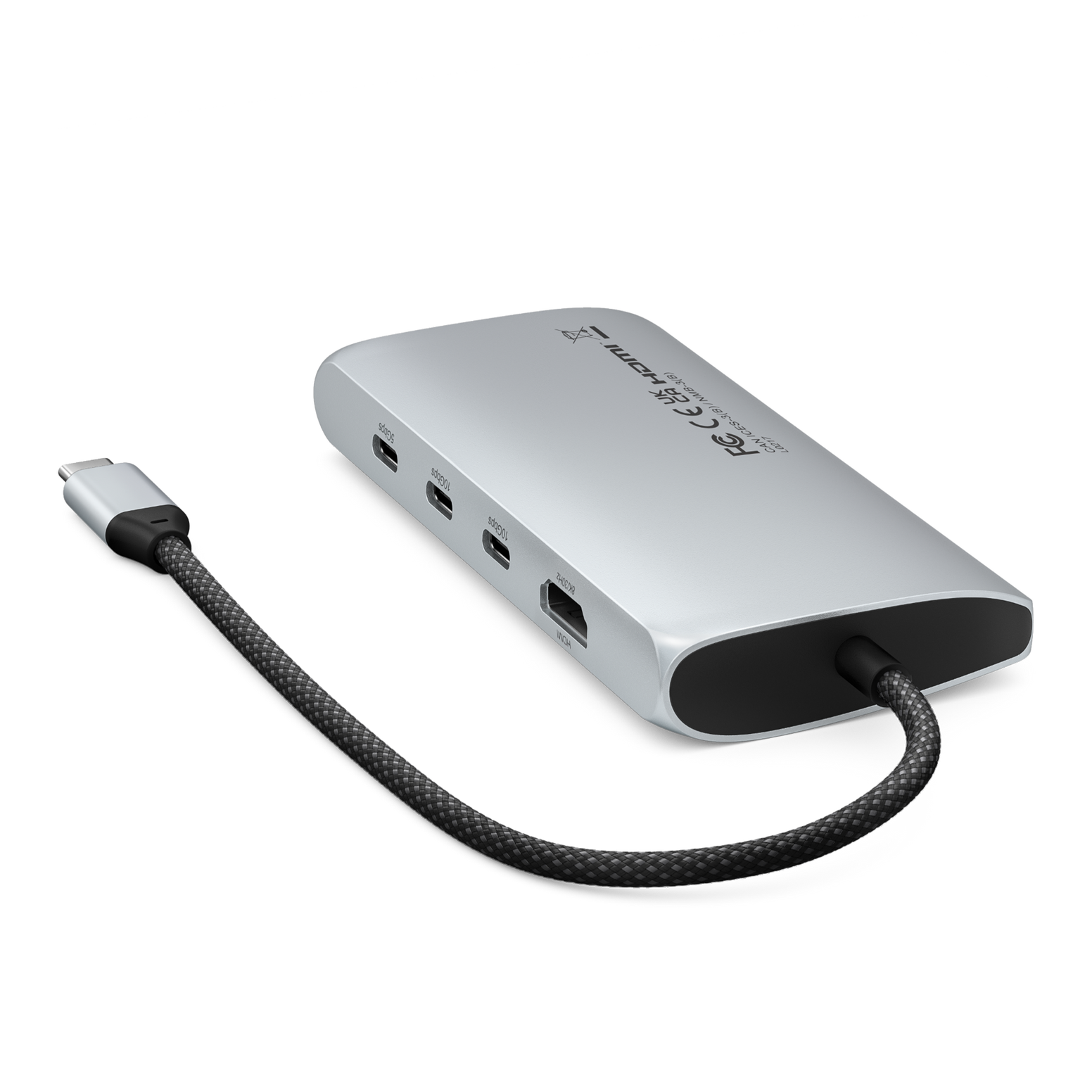 Satechi USB-C Multiport Adapter 8K With Ethernet V3 - Silver