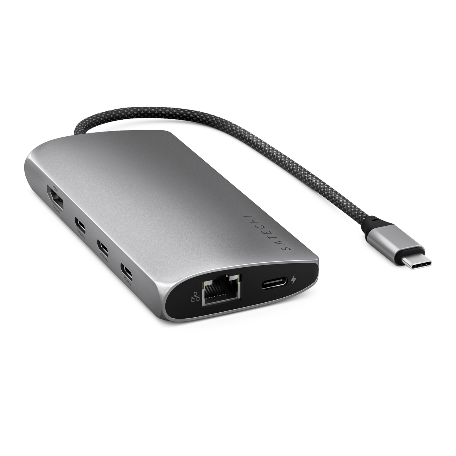 Satechi USB-C Multiport Adapter 8K With Ethernet V3 - Space Grey