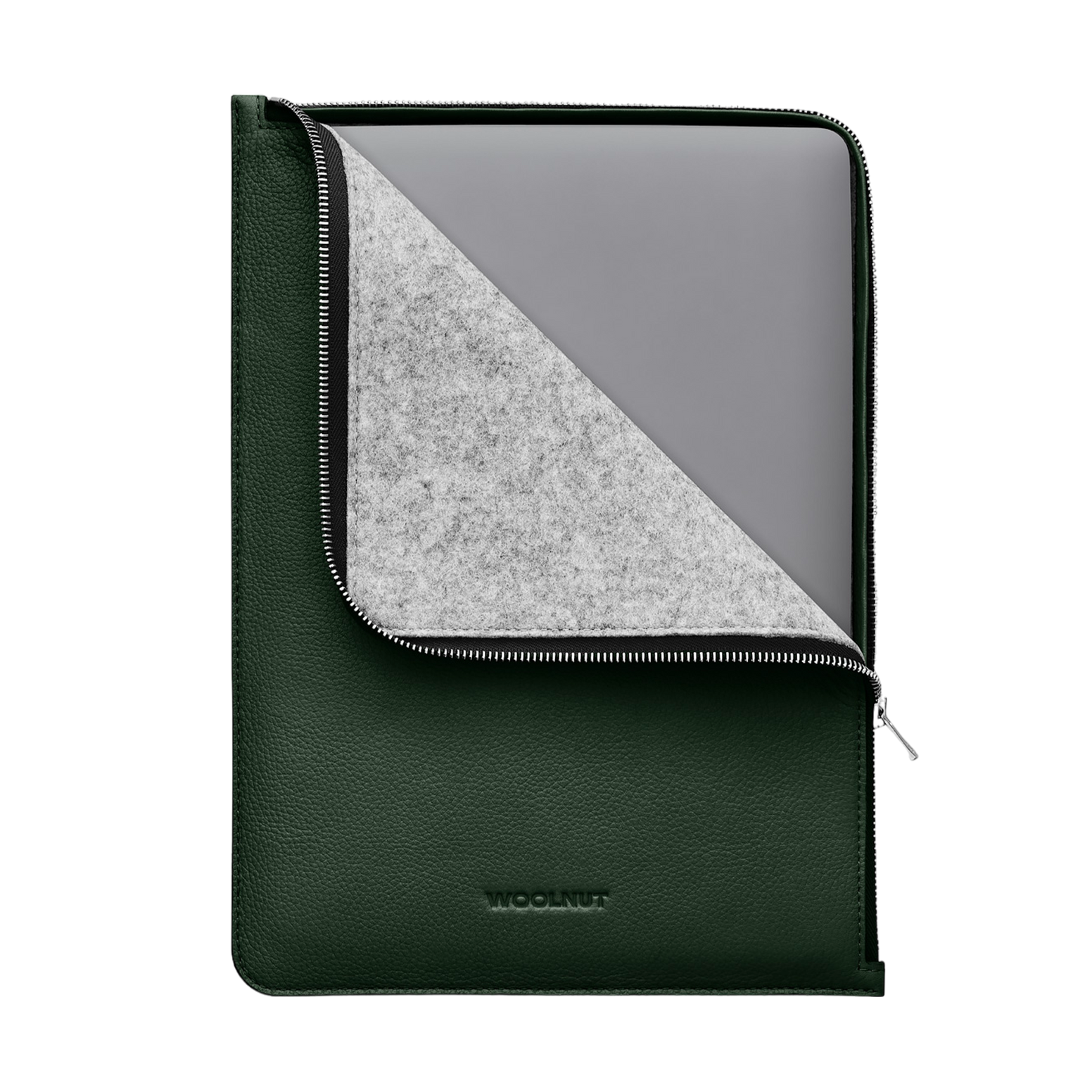 WOOLNUT Leather Folio for 13/14-inch MacBook - Green