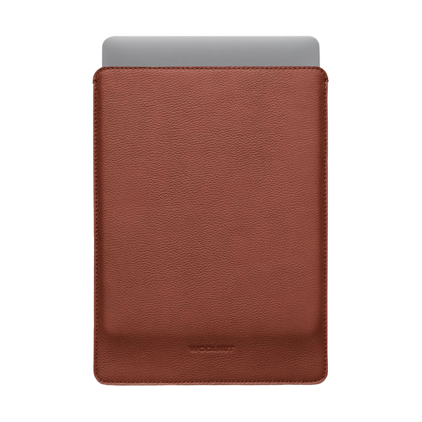 WOOLNUT Leather Sleeve for 14-inch MacBook Pro - Cognac