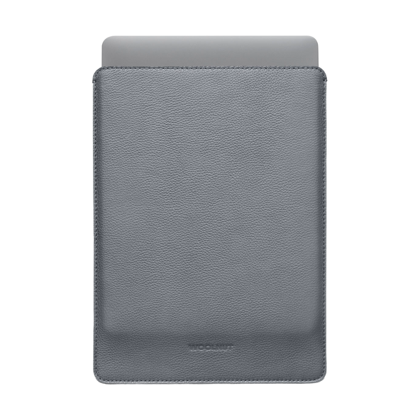 WOOLNUT Leather Sleeve for 14-inch MacBook Pro - Grey