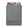 WOOLNUT Leather Sleeve for Passport - Grey