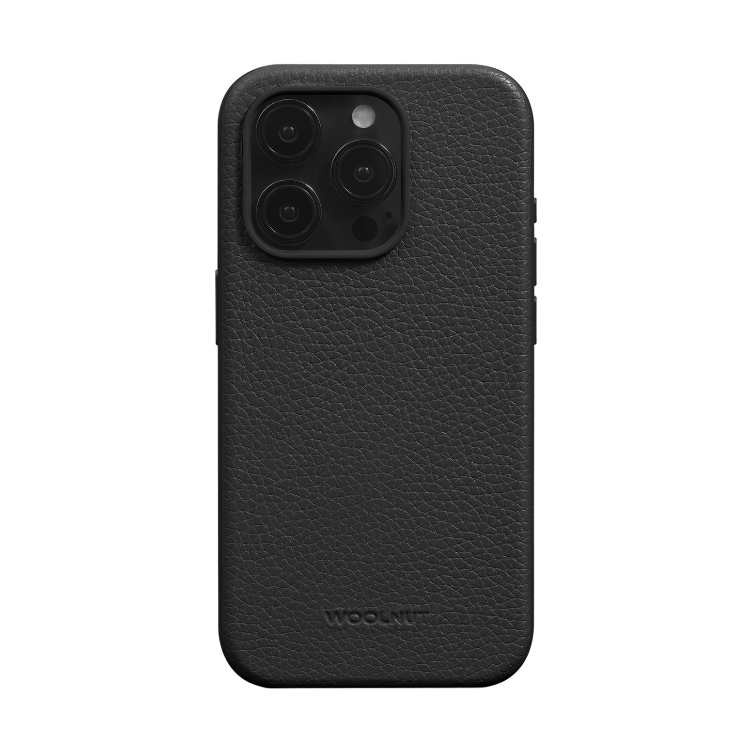 WOOLNUT Leather Case for iPhone 15 Pro - Black