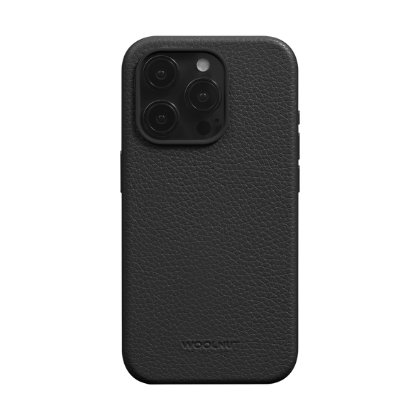 WOOLNUT Leather Case for iPhone 15 Pro - Black