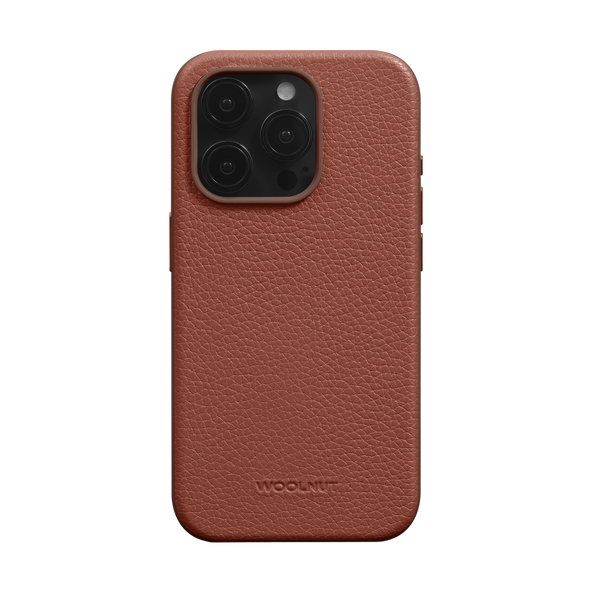 WOOLNUT Leather Case for iPhone 15 Pro - Cognac