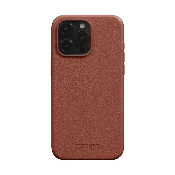 WOOLNUT Leather Case for iPhone 15 Pro Max - Cognac