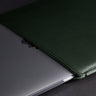 WOOLNUT Leather Sleeve for 13-inch MacBook Pro & Air - Green