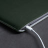 WOOLNUT Leather Sleeve for 13-inch MacBook Pro & Air - Green