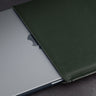 WOOLNUT Leather Sleeve for 14-inch MacBook Pro - Green