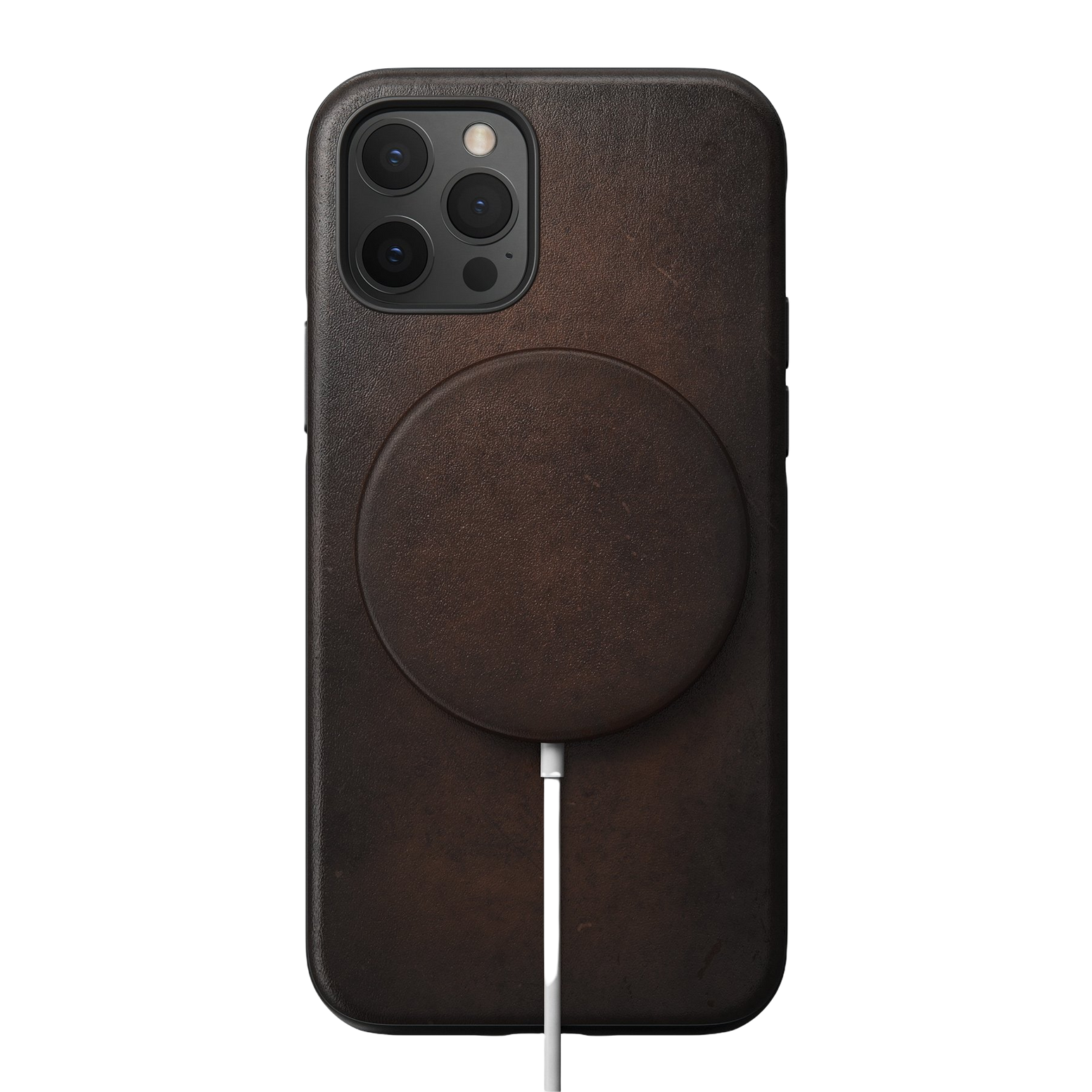 Nomad Horween Leather Cover for MagSafe Puck - Rustic Brown