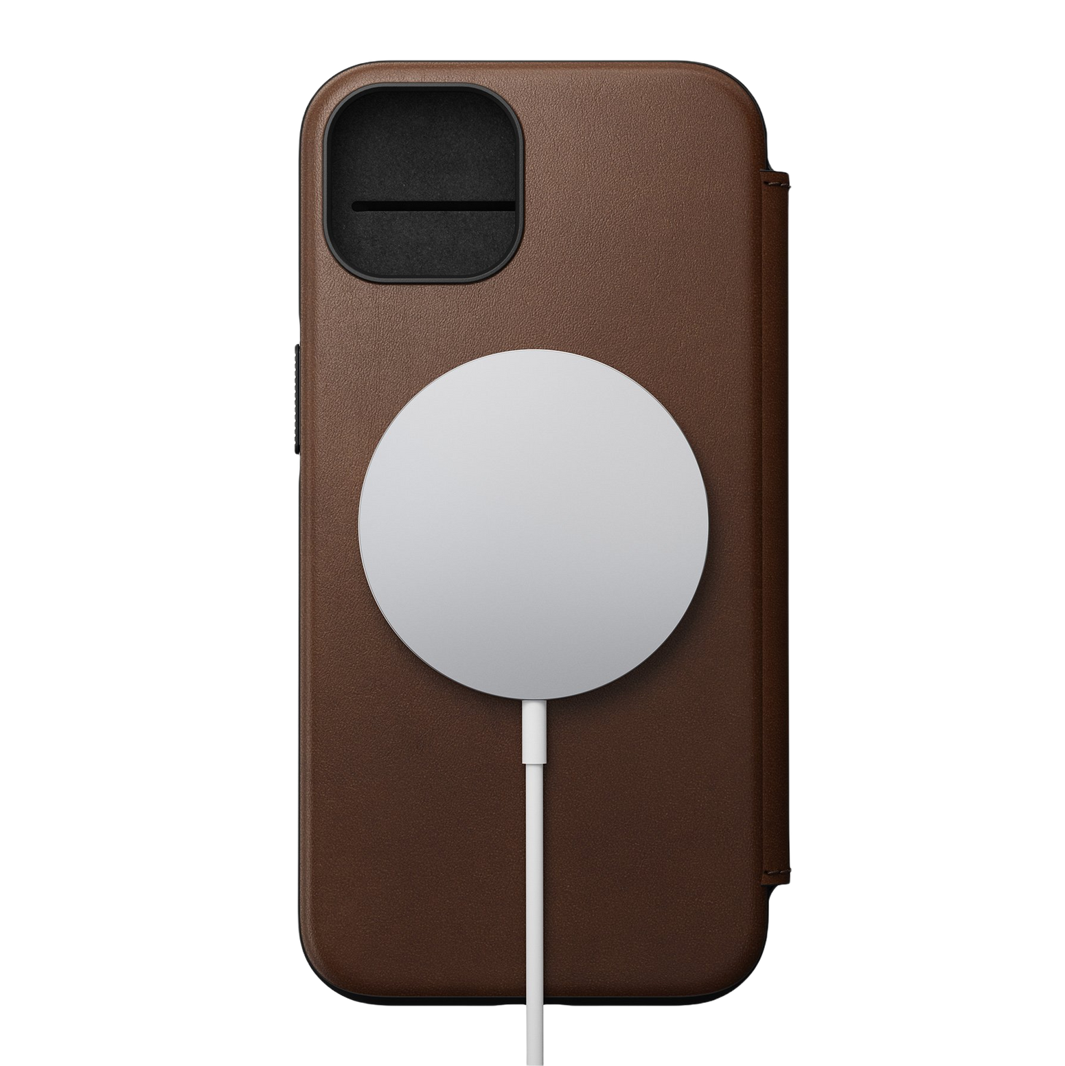 Nomad Modern MagSafe Folio with Horween Leather for iPhone 13 - Rustic Brown - Discontinued