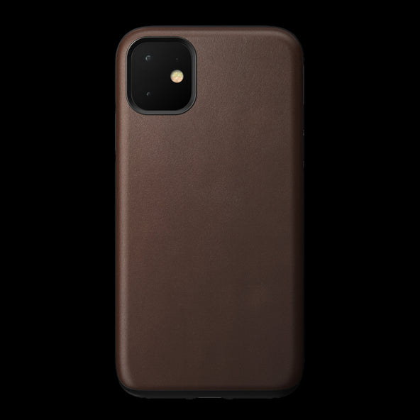 Nomad Rugged Leather Case for iPhone 11 - Rustic Brown - Discontinued