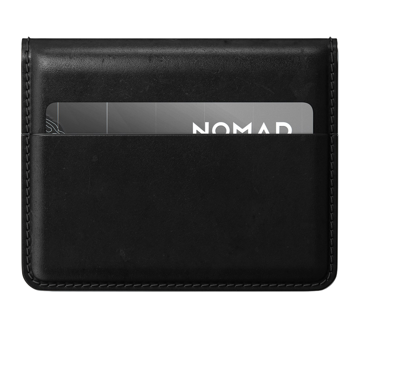 Nomad Horween Leather Card Wallet Plus - Black - Discontinued
