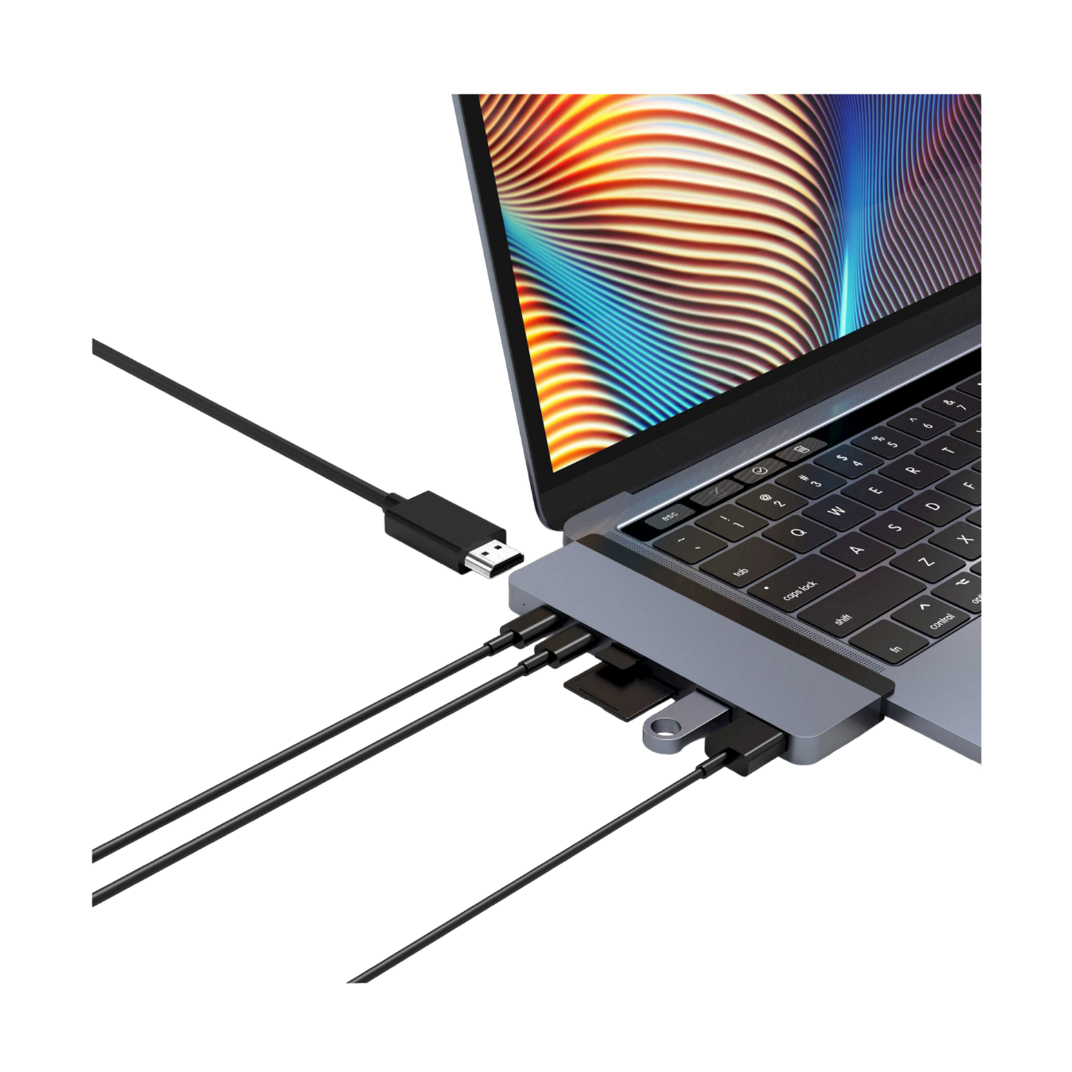 HyperDrive Duo 7-in-2 USB-C Hub - Grey - Discontinued