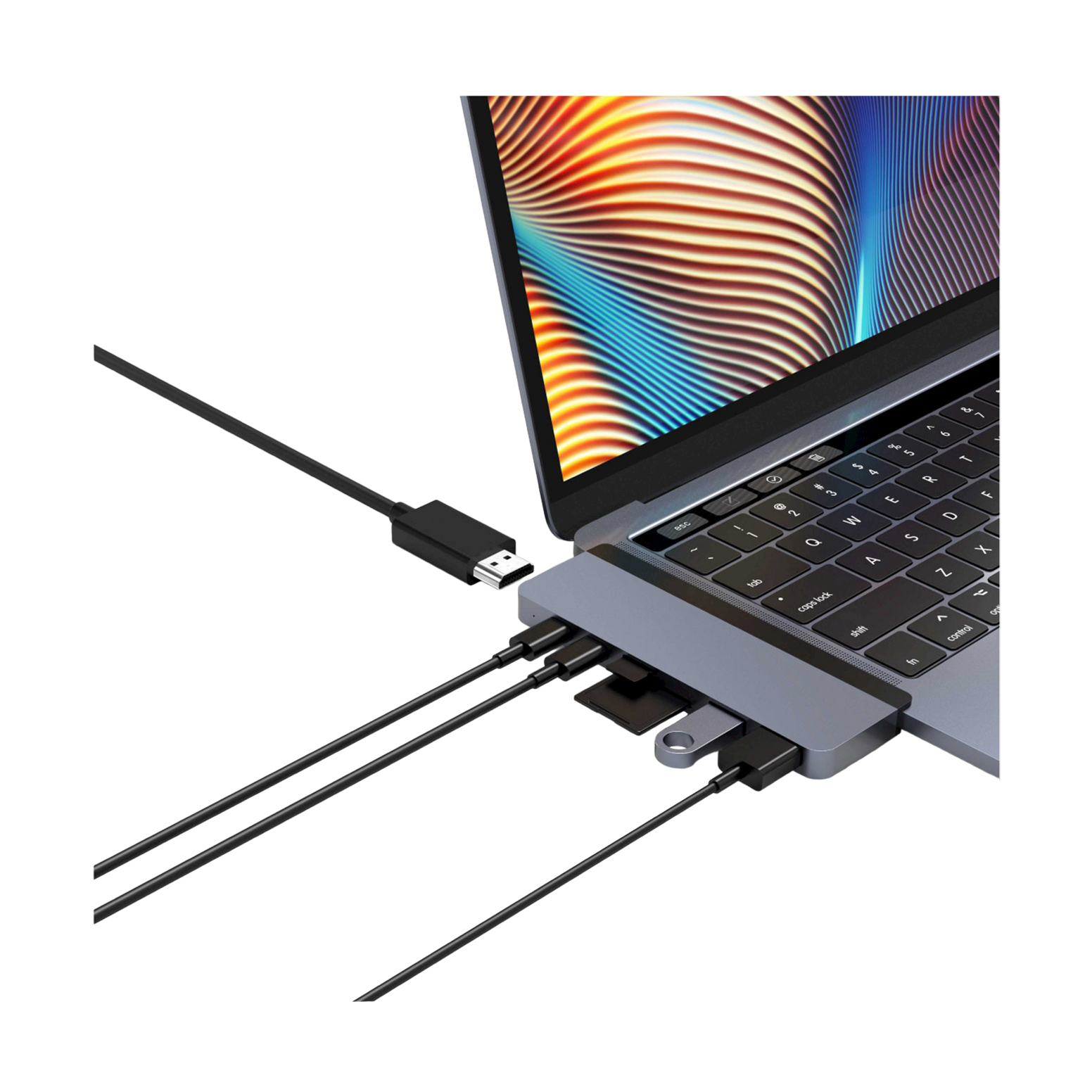 HyperDrive Duo 7-in-2 USB-C Hub - Grey