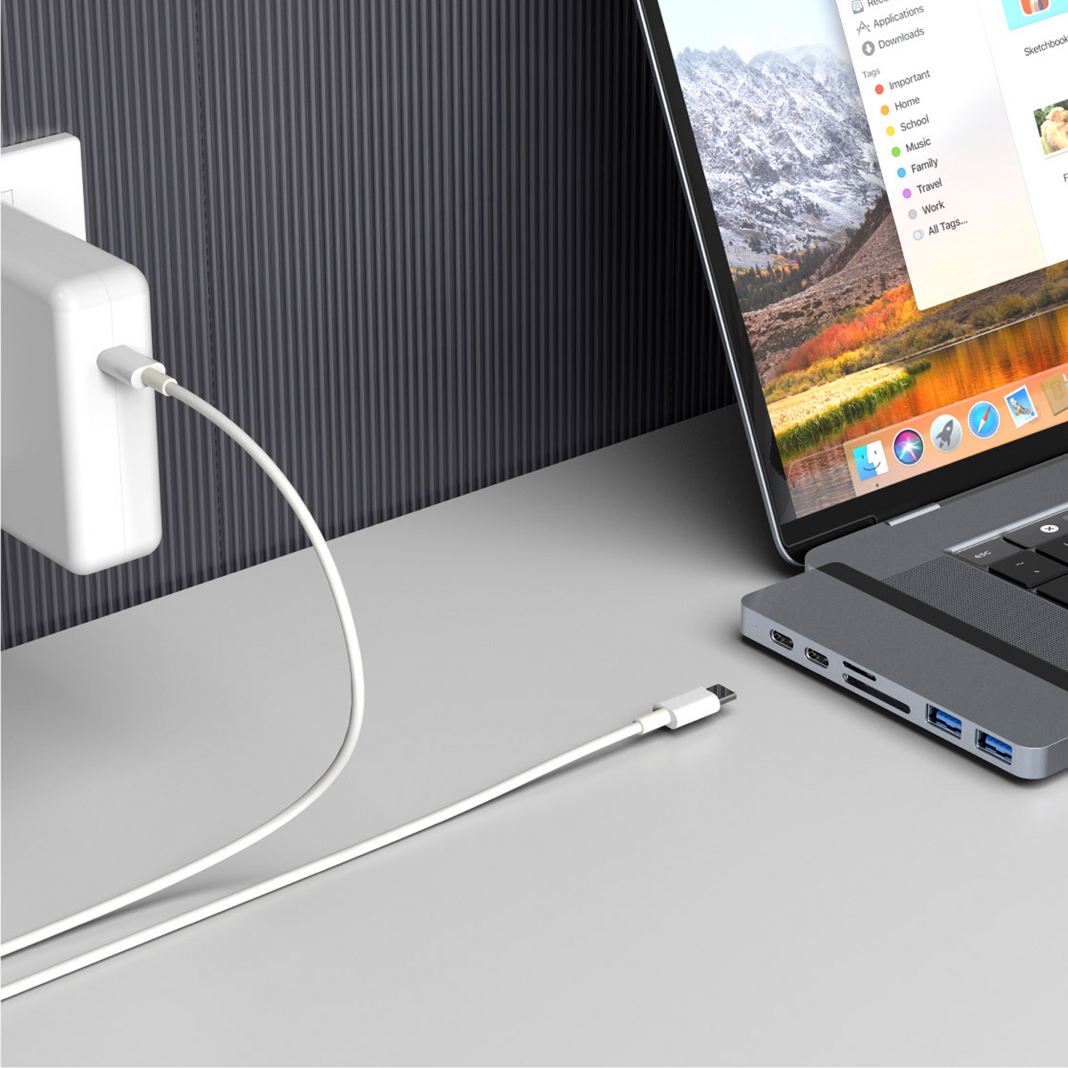 HyperDrive Duo 7-in-2 USB-C Hub - Grey - Discontinued