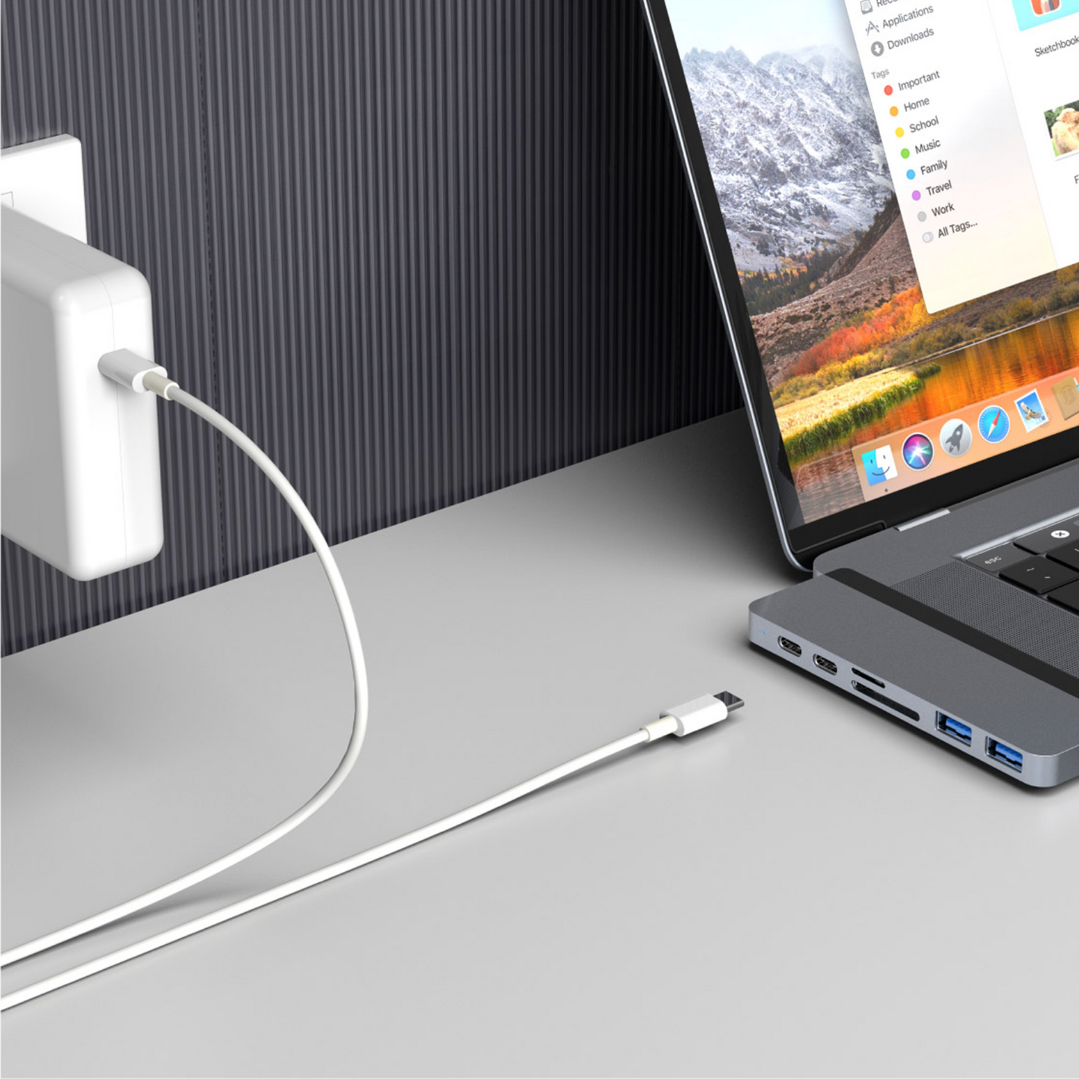 HyperDrive Duo 7-in-2 USB-C Hub - Grey