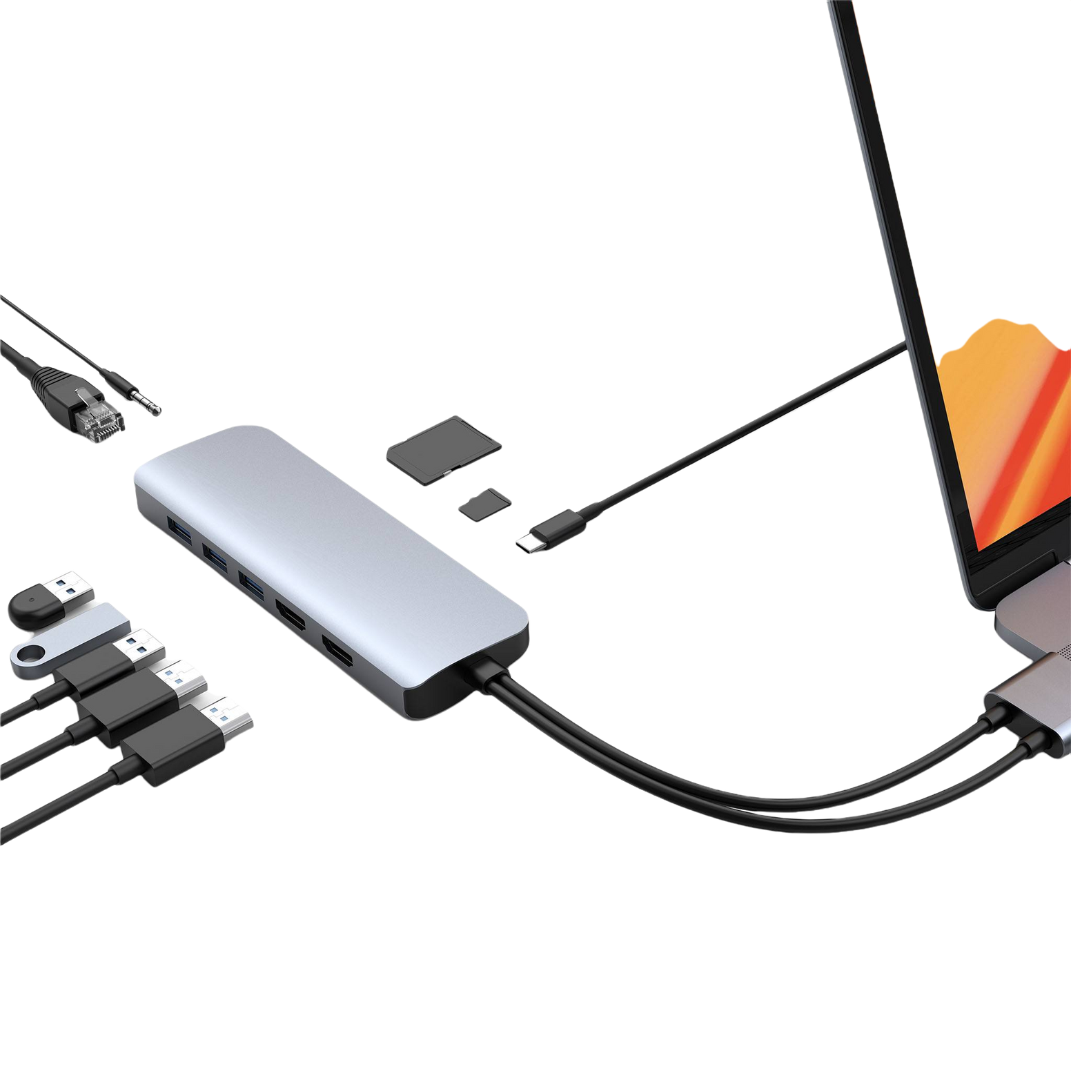 HyperDrive Viper 10-in-2 USB Type-C Hub - Space Gray