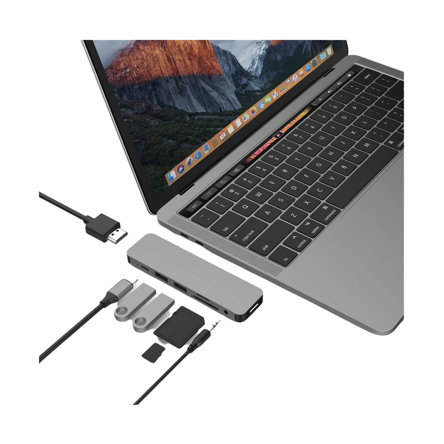 HyperDrive SOLO 7-in-1 for Laptop/Tablet - Space Grey