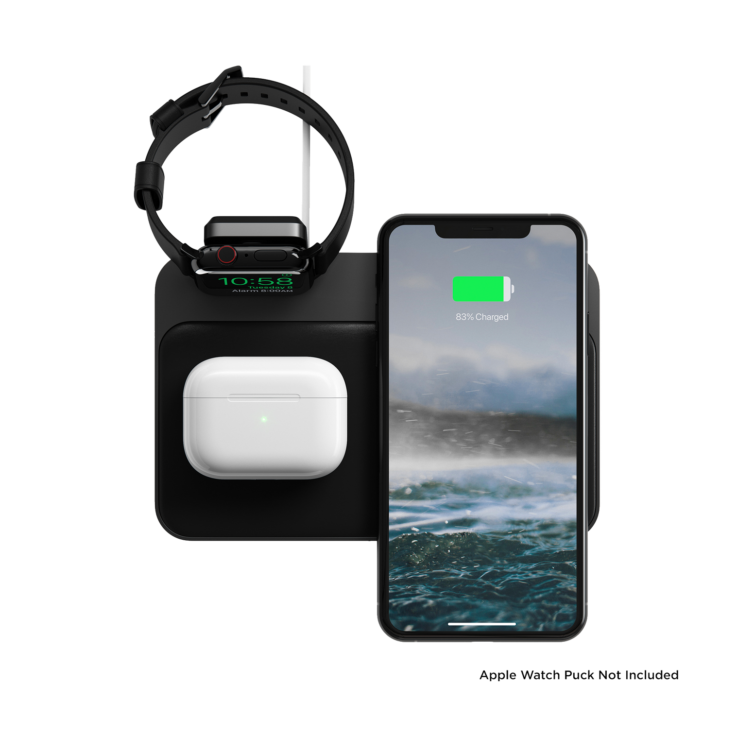 Nomad Base Station Hub Apple Watch Mount Edition with Magnetic Alignment V3 - Wireless Charging Hub