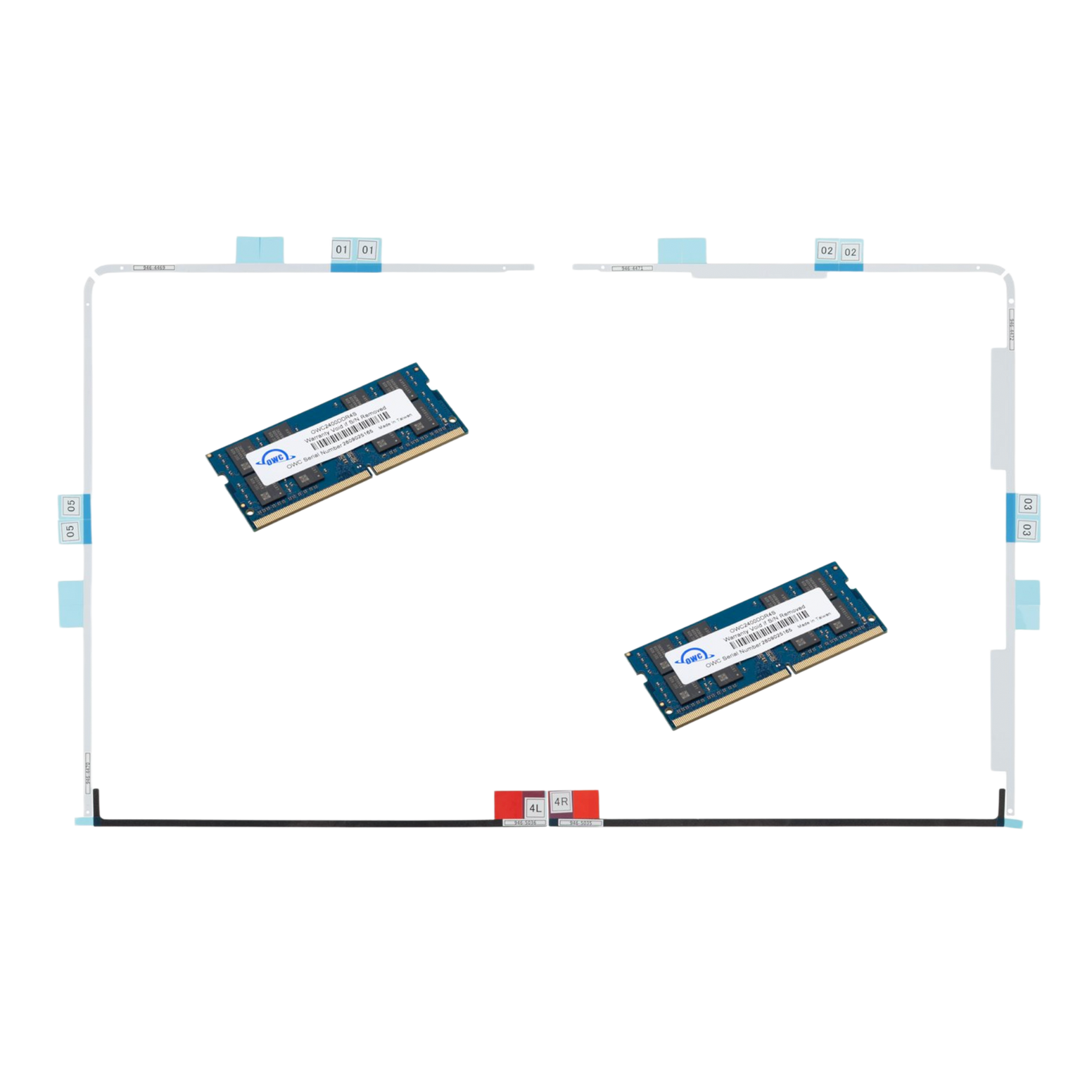 16GB OWC Matched Memory Upgrade Kit (2 x 8GB) 2666MHZ PC4-21300 DDR4 SO-DIMM with Adhesive Strips Only (for 2019 iMac 21.5")