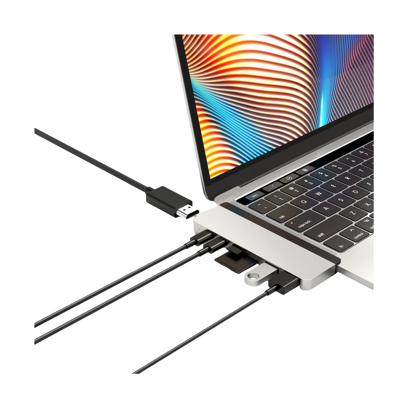 HyperDrive Duo 7-in-2 USB-C Hub - Silver