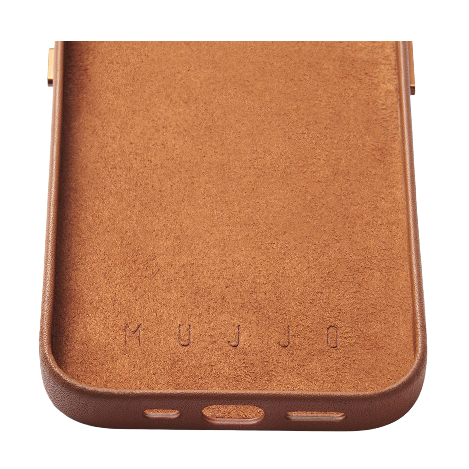 Mujjo Full Leather Wallet Case for iPhone 15 / 14 / 13 - Tan