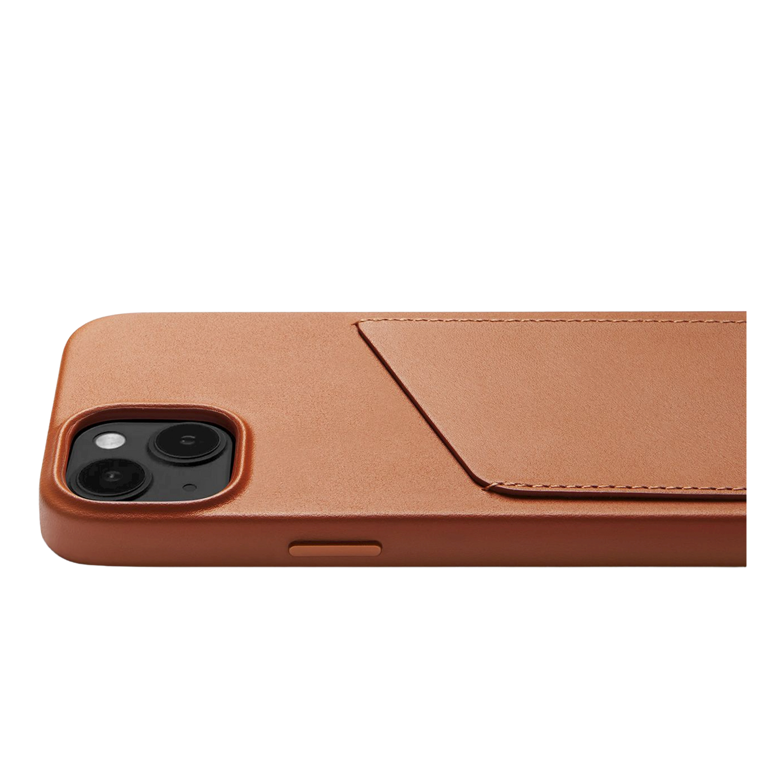 Mujjo Full Leather Wallet Case for iPhone 15 / 14 / 13 - Tan