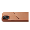 Mujjo Full Leather Wallet Case for iPhone 15 / 14 / 13 - Tan