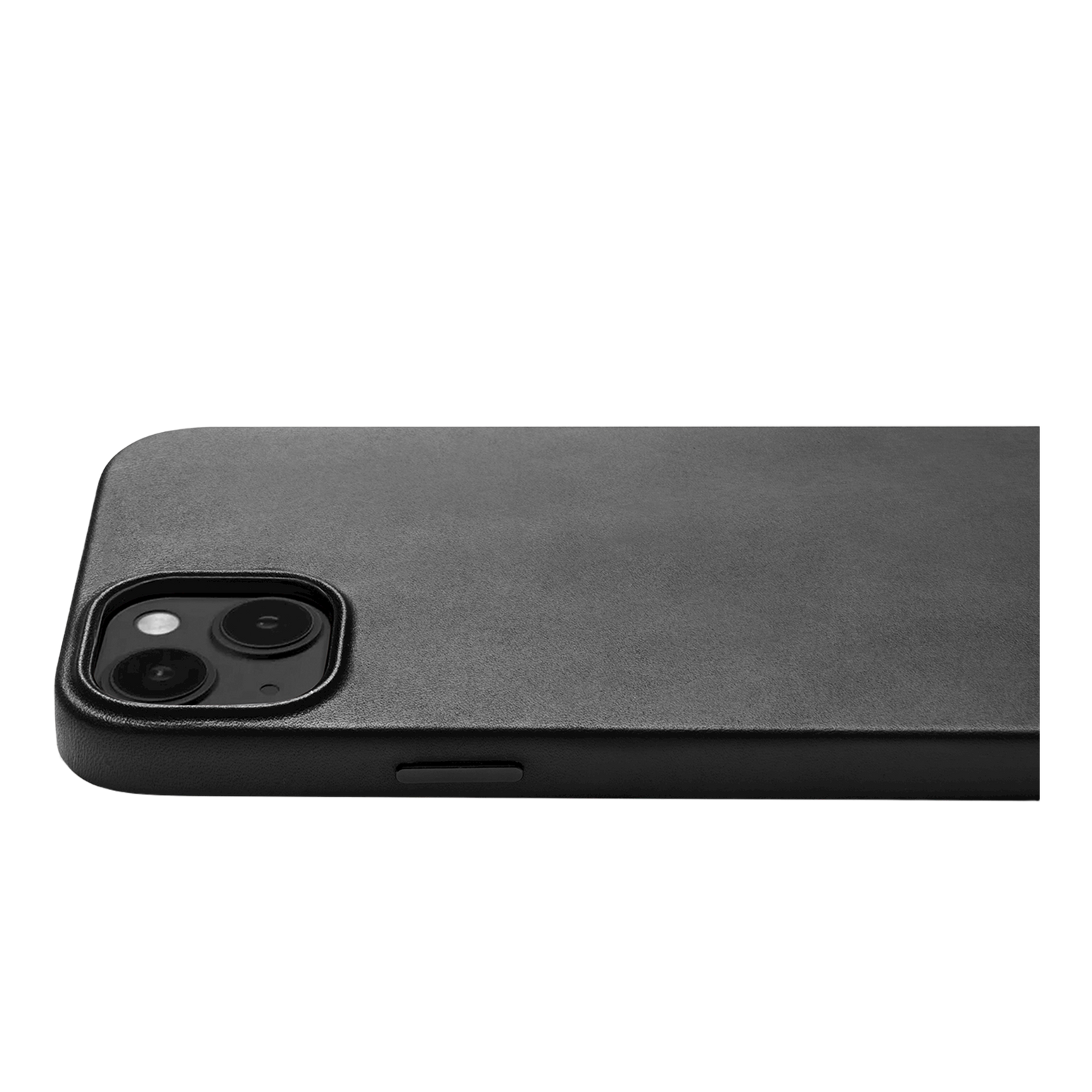 Mujjo Full Leather Case with MagSafe for iPhone 15 / 14 Plus - Black