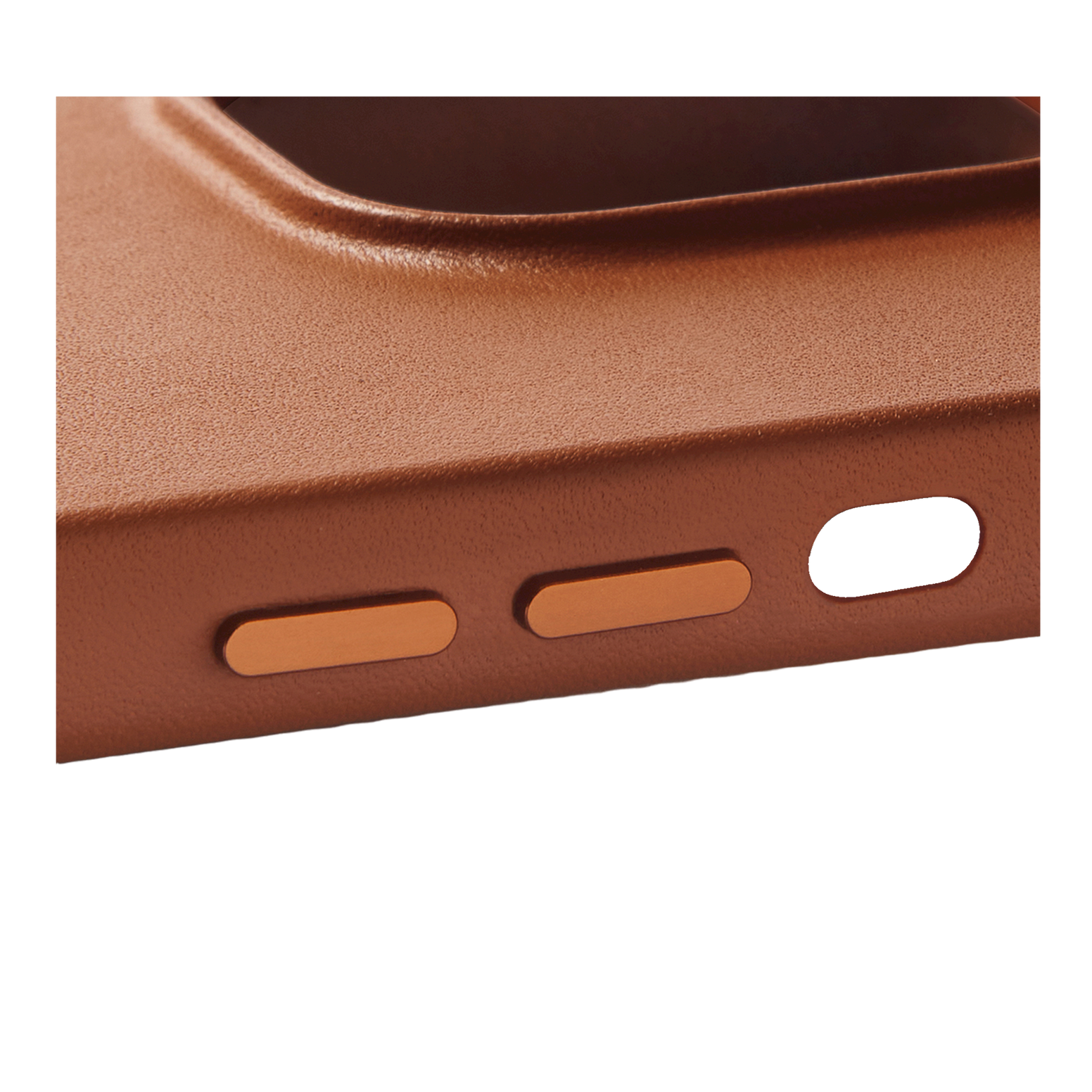 Mujjo Full Leather Case with MagSafe for iPhone 15 / 14 Plus - Tan
