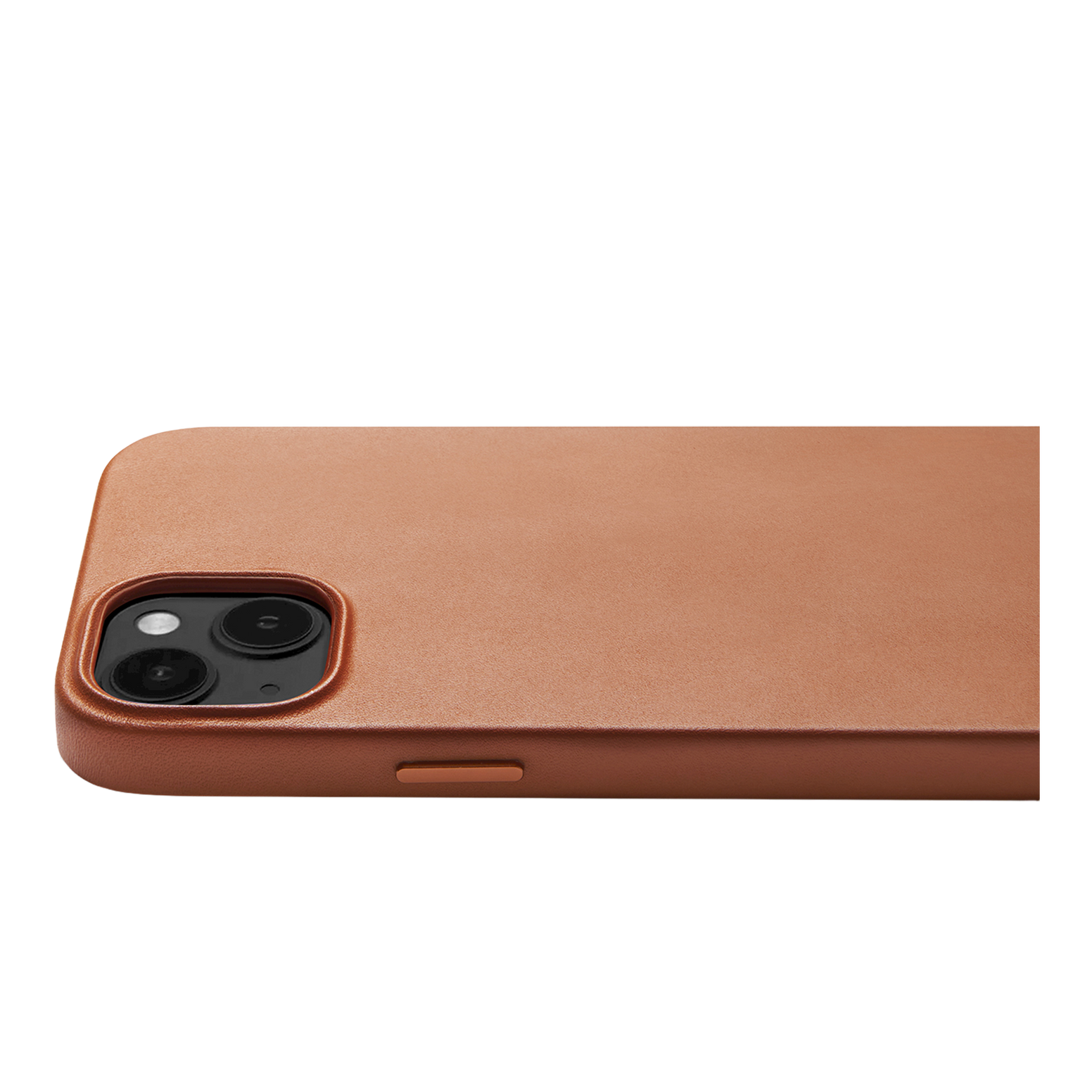 Mujjo Full Leather Case with MagSafe for iPhone 15 / 14 Plus - Tan
