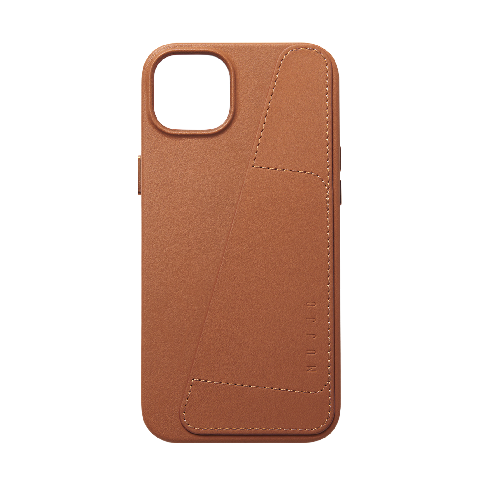 Mujjo Full Leather Wallet Case for iPhone 15 / 14 Plus - Tan