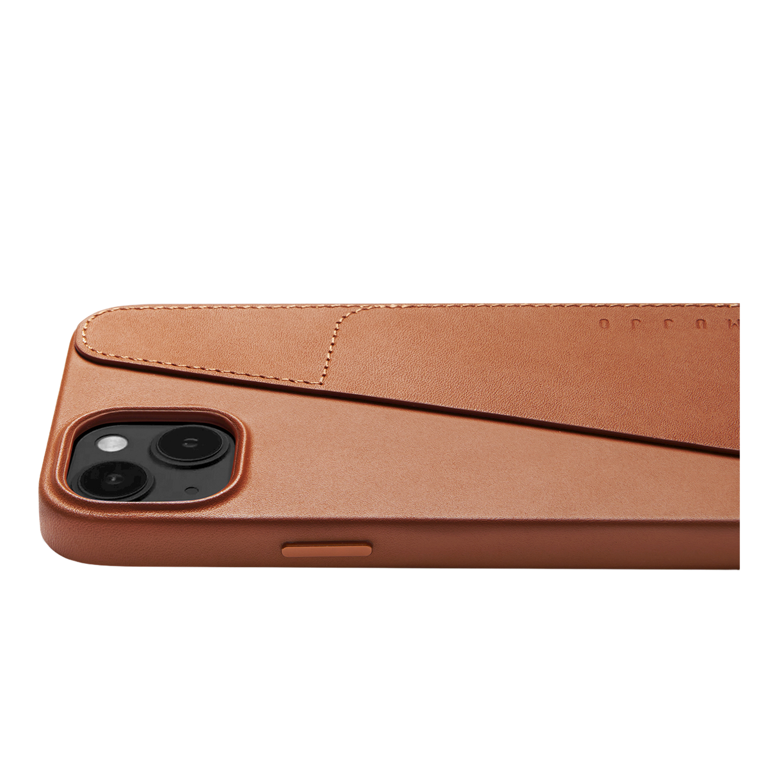 Mujjo Full Leather Wallet Case for iPhone 15 / 14 Plus - Tan