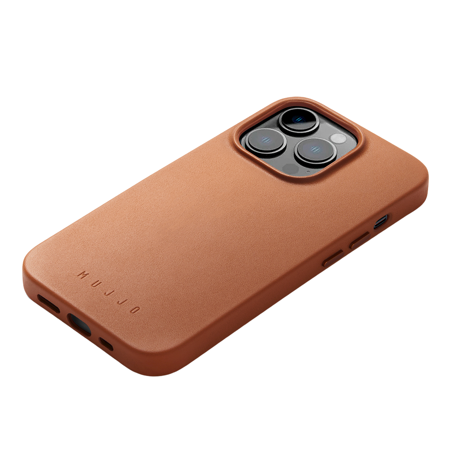 Mujjo Full Leather Case with MagSafe for iPhone 14 Pro - Tan - Discontinued