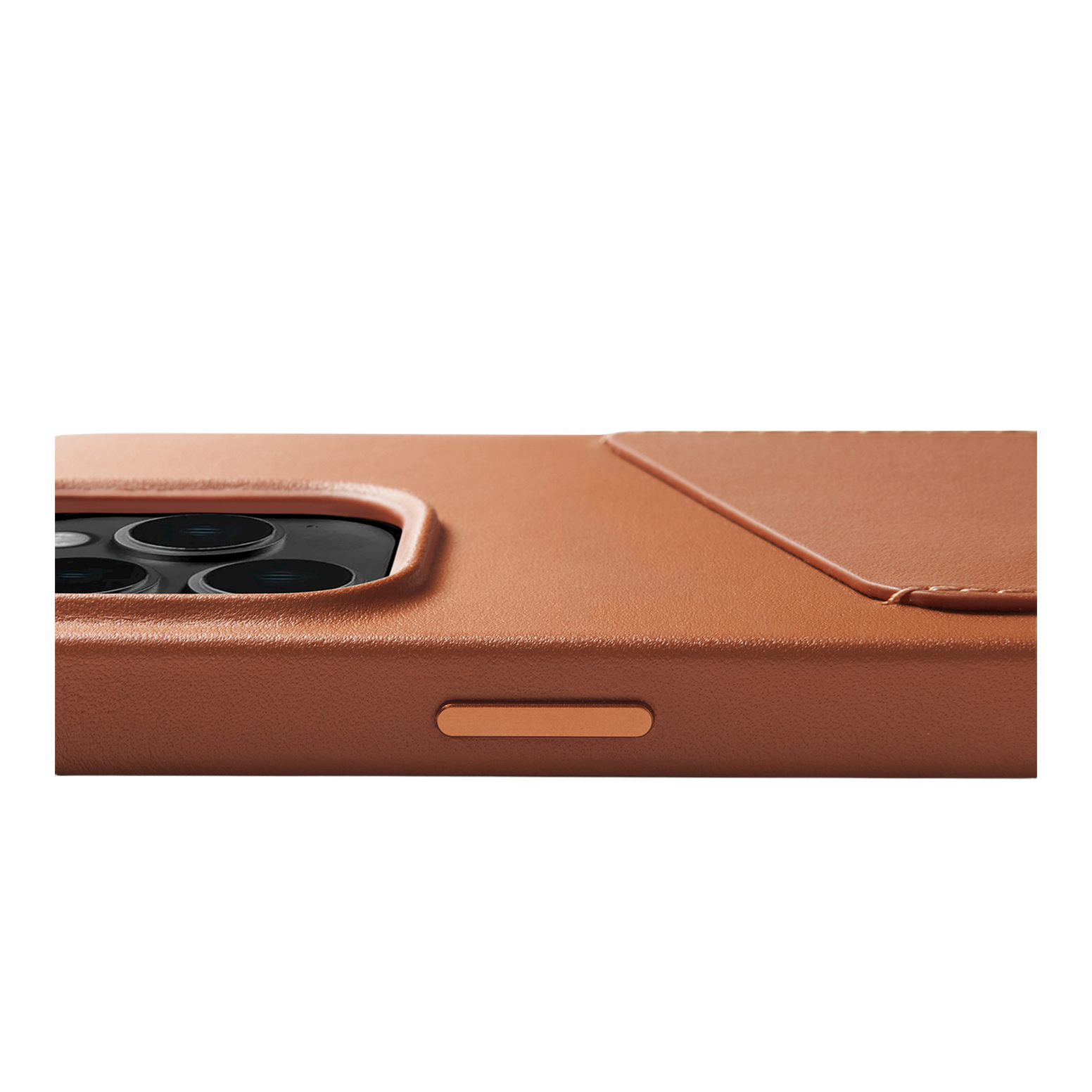 Mujjo Full Leather Wallet Case for iPhone 14 Pro - Tan