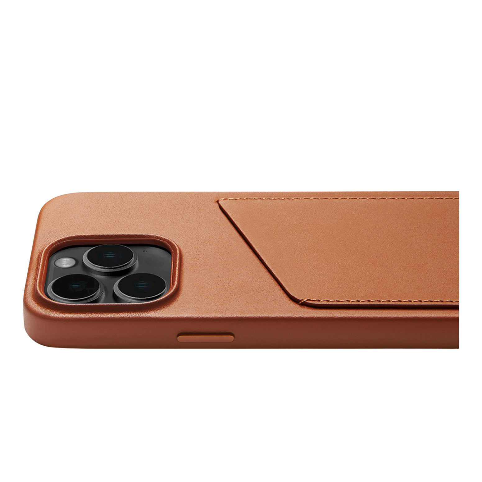 Mujjo Full Leather Wallet Case for iPhone 14 Pro - Tan