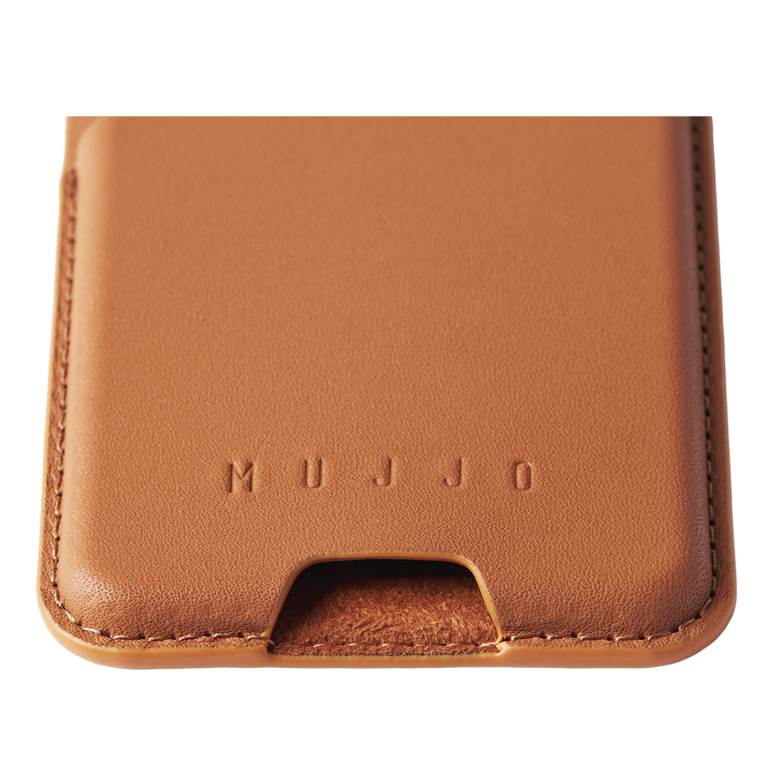 Mujjo Magnetic Full Leather Card Wallet - Tan