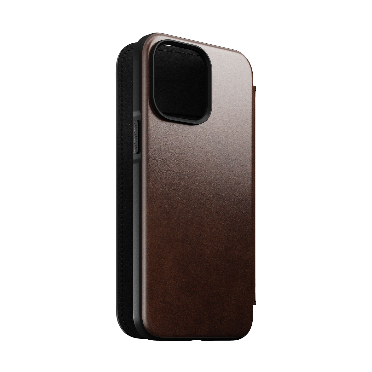 Nomad Modern Folio with Horween Leather for iPhone 14 Pro Max - Rustic Brown - Discontinued