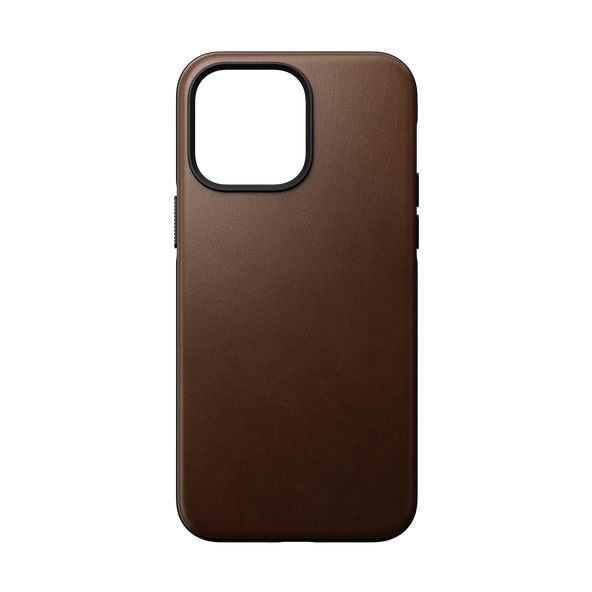 Nomad Modern Leather Case for iPhone 14 Pro Max - Rustic Brown - Discontinued