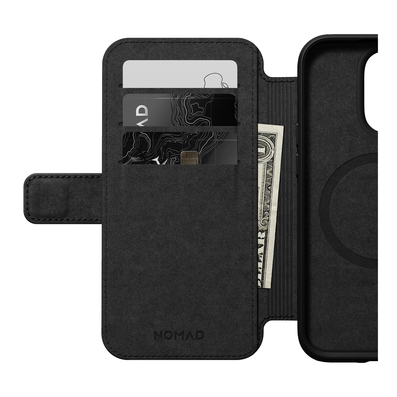 Nomad Modern Leather Folio for iPhone 14 Pro - Black